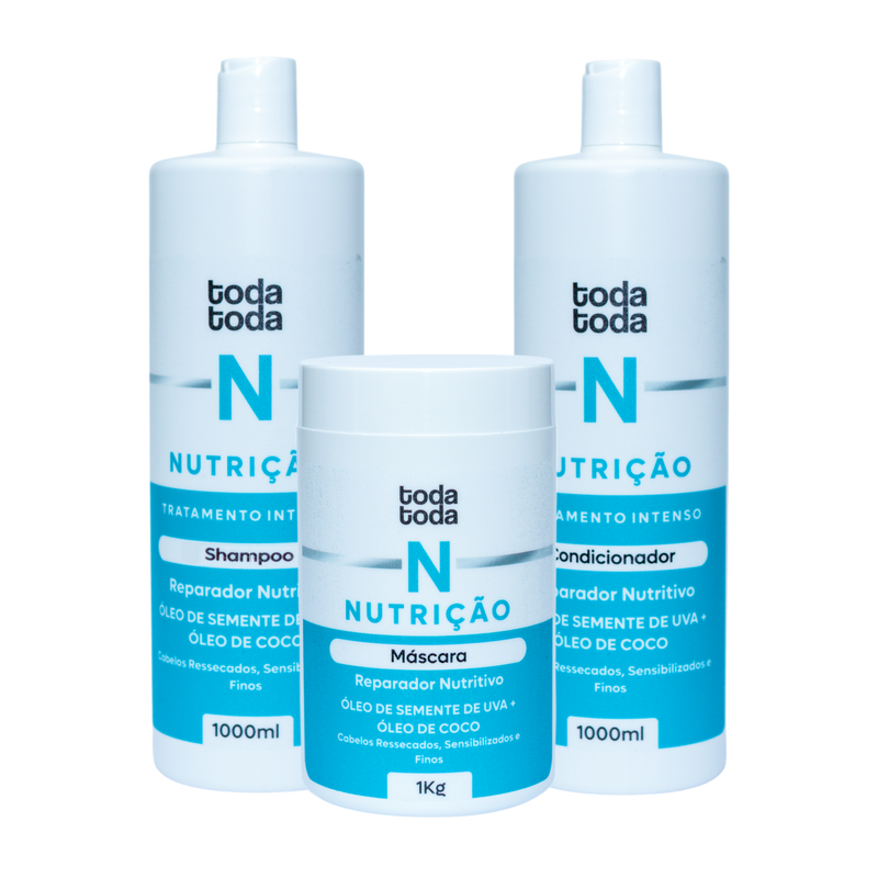 Kit Nutrição Toda Toda - Cabelos Ressecados e com Frizz (1kg)
