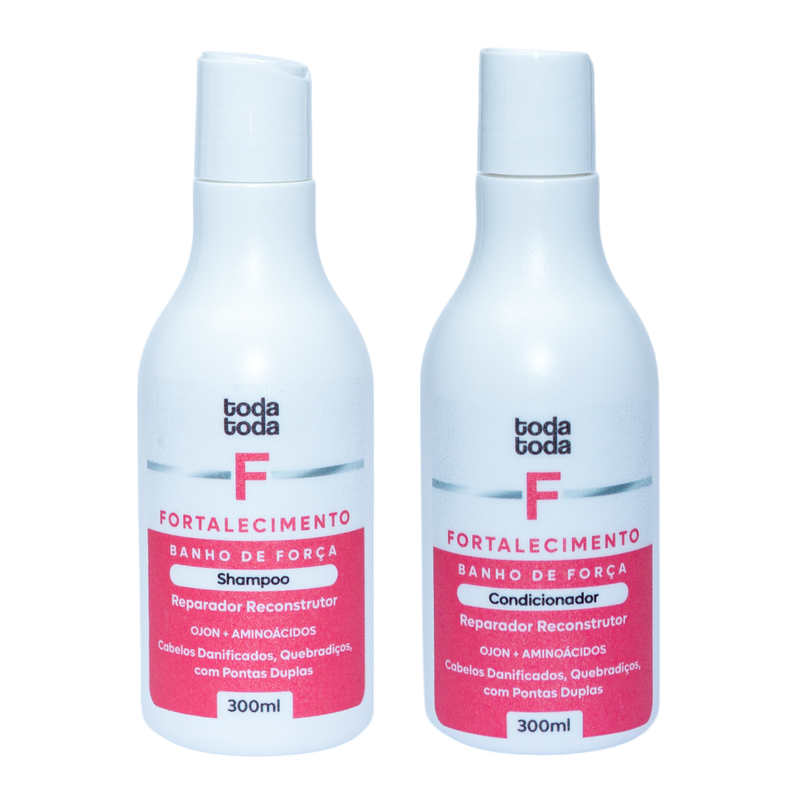 Shampoo e Condicionador Fortalecimento - Para Cabelos Quebradiços